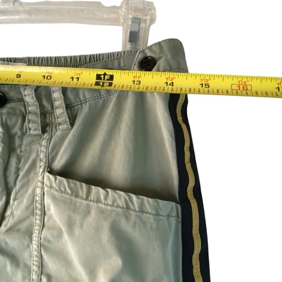 Zadig & Voltaire Pamela Cotton Olive Cargo Pants with Black Button Trouser SZ 30 - Picture 7 of 12